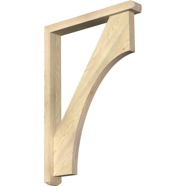 Ekena Millwork Westlake Craftsman Rough Sawn Bracket w/ Offset Brace, Douglas Fir, 4"W x 28"D x 40"H BKT0402X28X40WTL04RDF - main